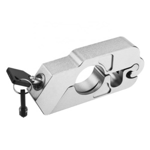 Silver AL Material Motorcycle Handlebar Anti-Theft Brake Level Throttle Grip Lock Lock