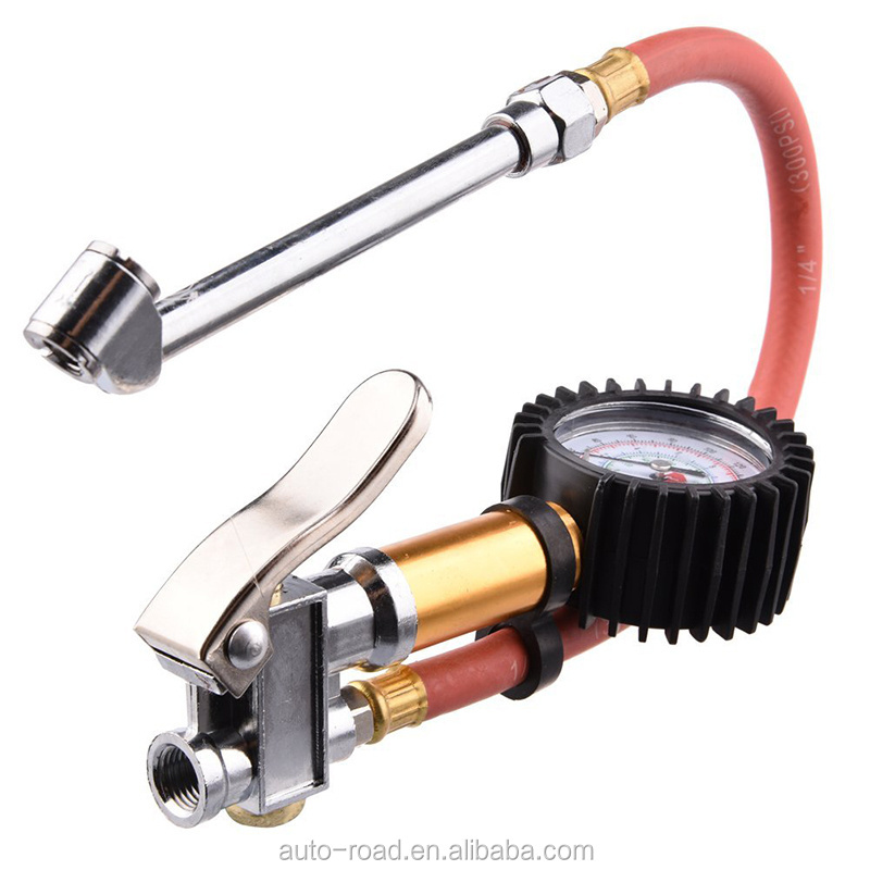 Car Tire Pressure Gauge Inflator 200 PSI Tire Inflator Gun With Air Chuck Compressor Accessories