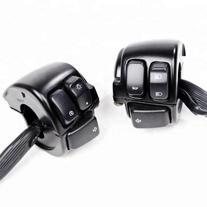 Aluminum Alloy Material Black Housing Motorcycle Handlebar Mount Electrical Power Switch For Harley