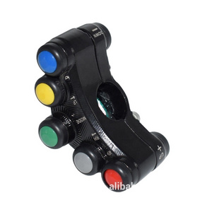 7/8" 22mm Motorcycles ATV E-bike Handlebar Mount Brake Fog Light Horn 7 Buttons On Off Momentary Switch