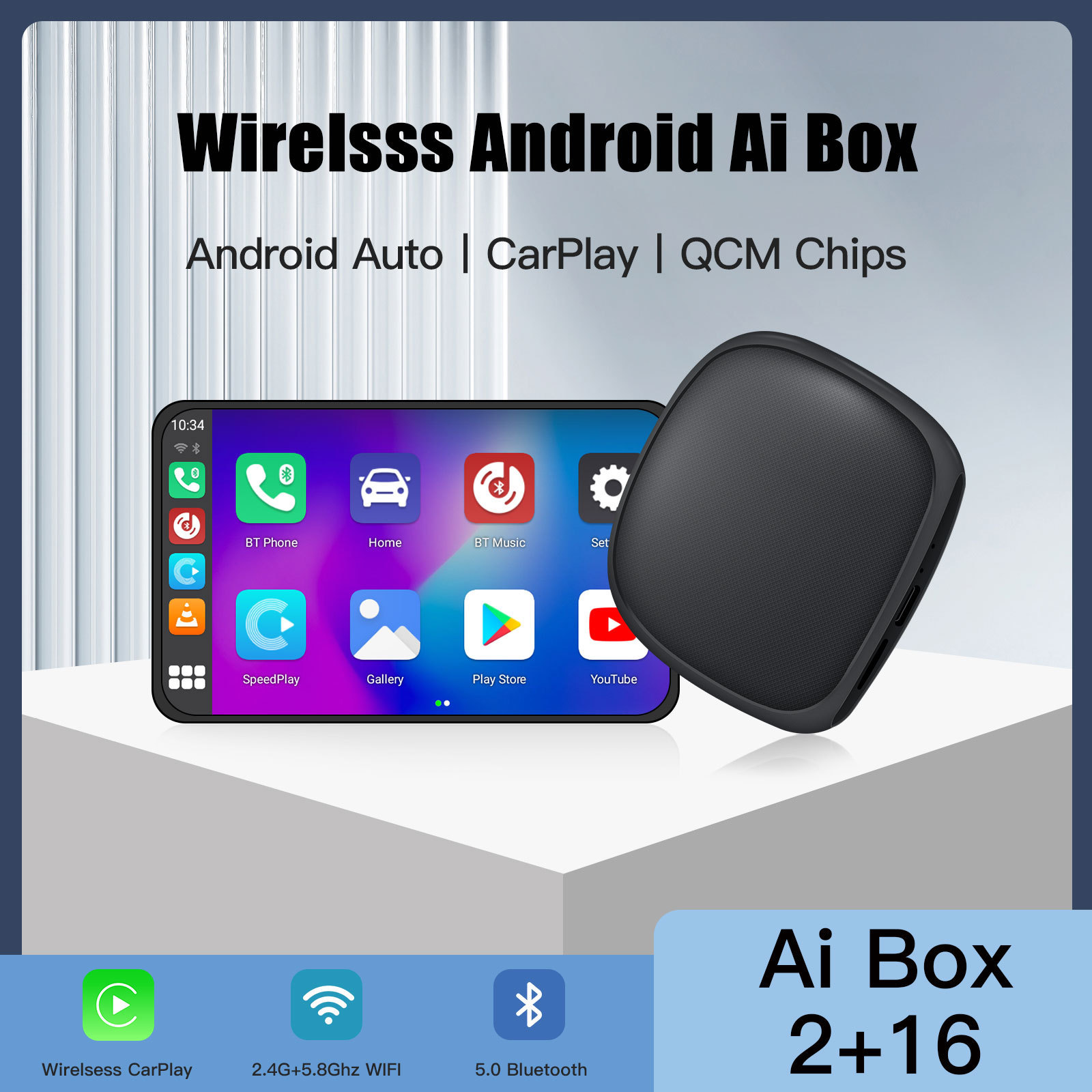 Android 11 Wireless CarPlay and Android auto Ai Box Car accessories For Netflix YouTube Spotify 4GLTE GPS Car intelligent