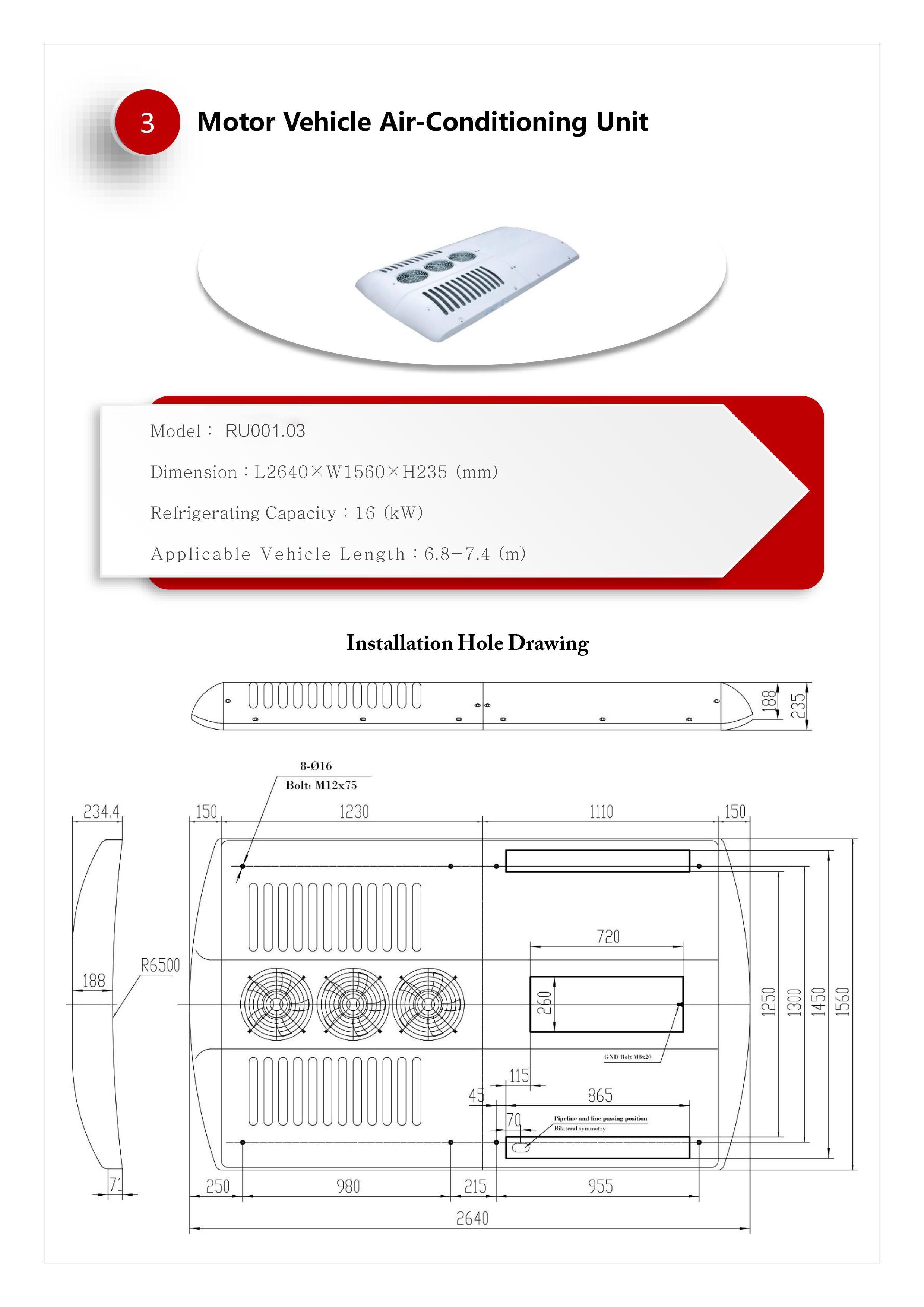 Rooftop Bus school refrigeracao micro bus carrier Motor Vehicle Air-Conditioning Unit