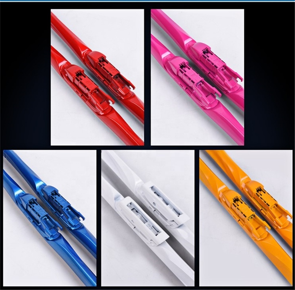 Factory wholesale beautiful wiper blades High quality rain brush Colored wiper blades Suitable for local models