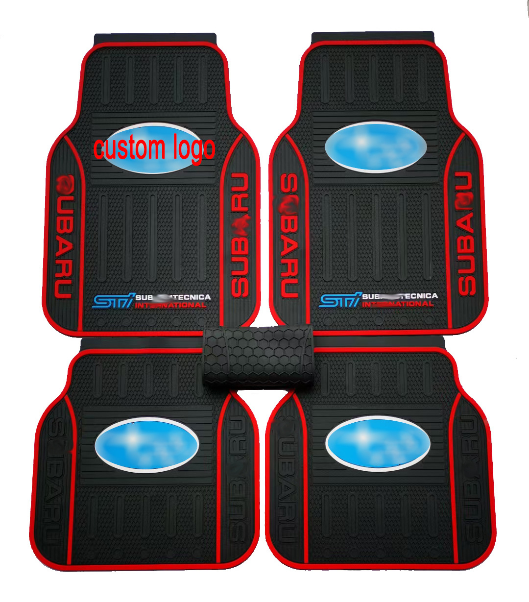 High quality universal washable custom logo rubber car floor mat supplier complete set of universal new car floor mats