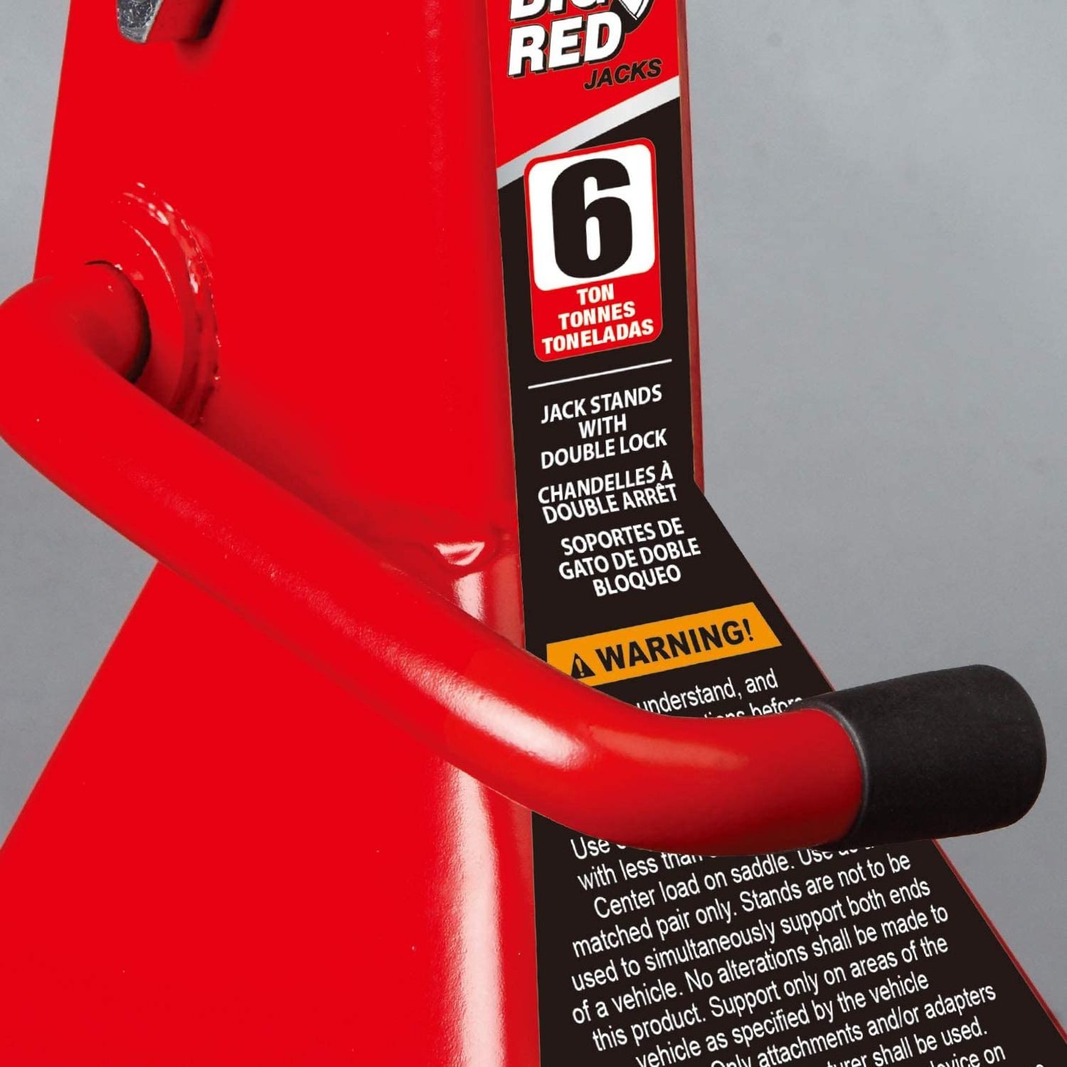 6 Ton Capacity Big Red Steel Jack Stand Double Locking