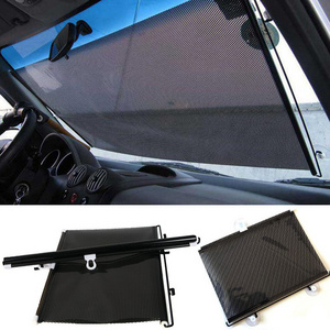 car accessories universal hot sale car windshield cover snow shade all weather front car sunshade nylon mesh sunshade roll blind