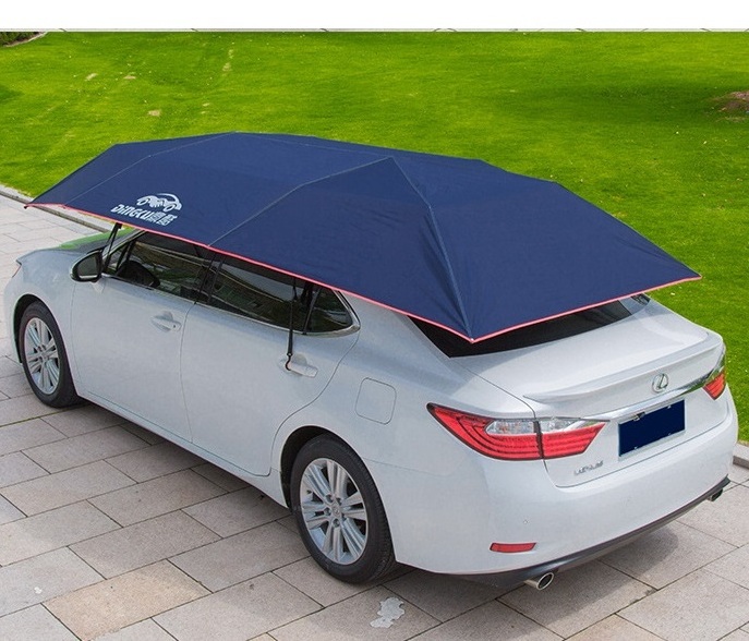 Anti-UV Car Tent Semi-Automatic Car Umbrella Cover Portable Movable Carport Folded Sun-Proof car cover