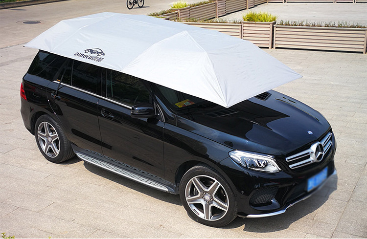 Anti-UV Car Tent Semi-Automatic Car Umbrella Cover Portable Movable Carport Folded Sun-Proof car cover