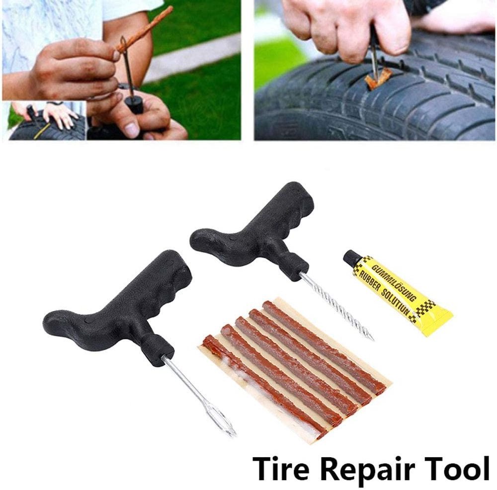 64 Pieces Tire Repair Tool Kit W/Case Plug Patch New