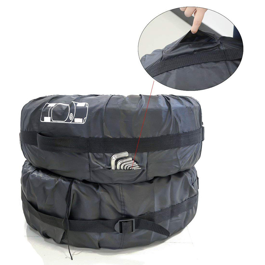 Hot sell Leather Spare Tire Cover Leather Waterproof Wheel Protectors Storage Bag For Jeep RV SUV Trailer 27-30