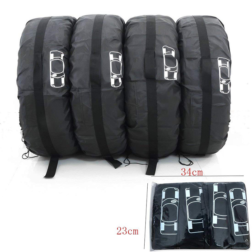 Hot sell Leather Spare Tire Cover Leather Waterproof Wheel Protectors Storage Bag For Jeep RV SUV Trailer 27-30