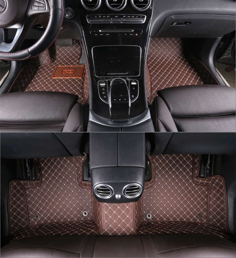 Diamond Hand Stitched 5D Car Mat Customized Color and Stitch Wide Selection of XPE Luxury Foot Mats