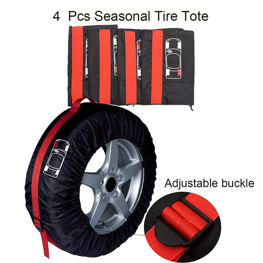 Reusable Polyester Customs Logo Car Spare Tire Storage Bag