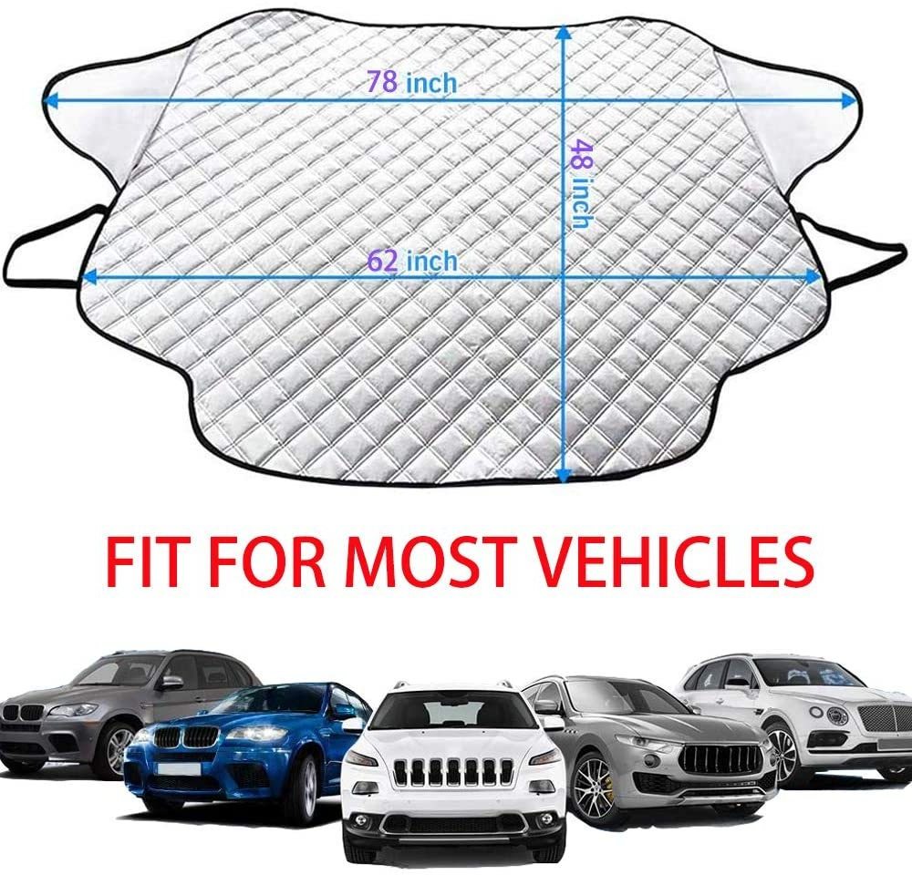 Car Windshield Snow Cover for Ice and Snow with Magnetic Edge, Thicker 4 Layer car exterior accessories 2023