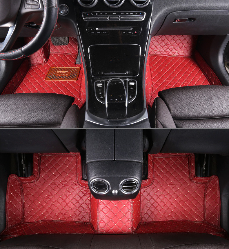 Diamond Hand Stitched 5D Car Mat Customized Color and Stitch Wide Selection of XPE Luxury Foot Mats