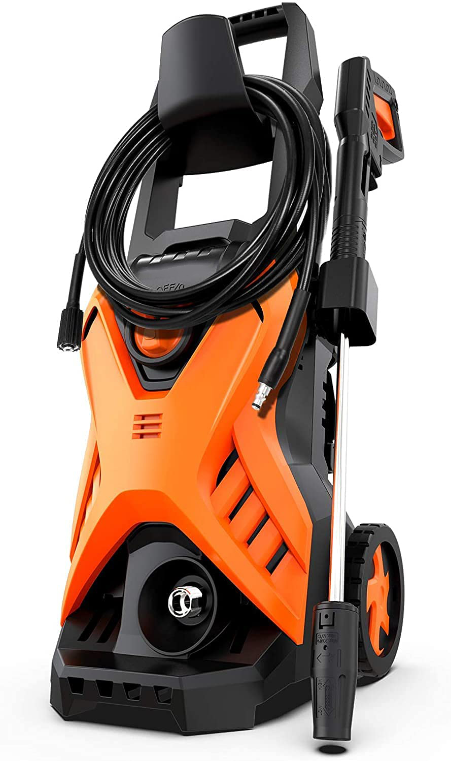 Portable high-pressure car washer Electric washing machine 2300PSI 1.6GPM with adjustable nozzle, foam cannon