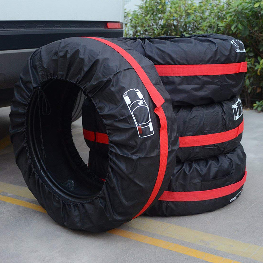 Reusable Polyester Customs Logo Car Spare Tire Storage Bag