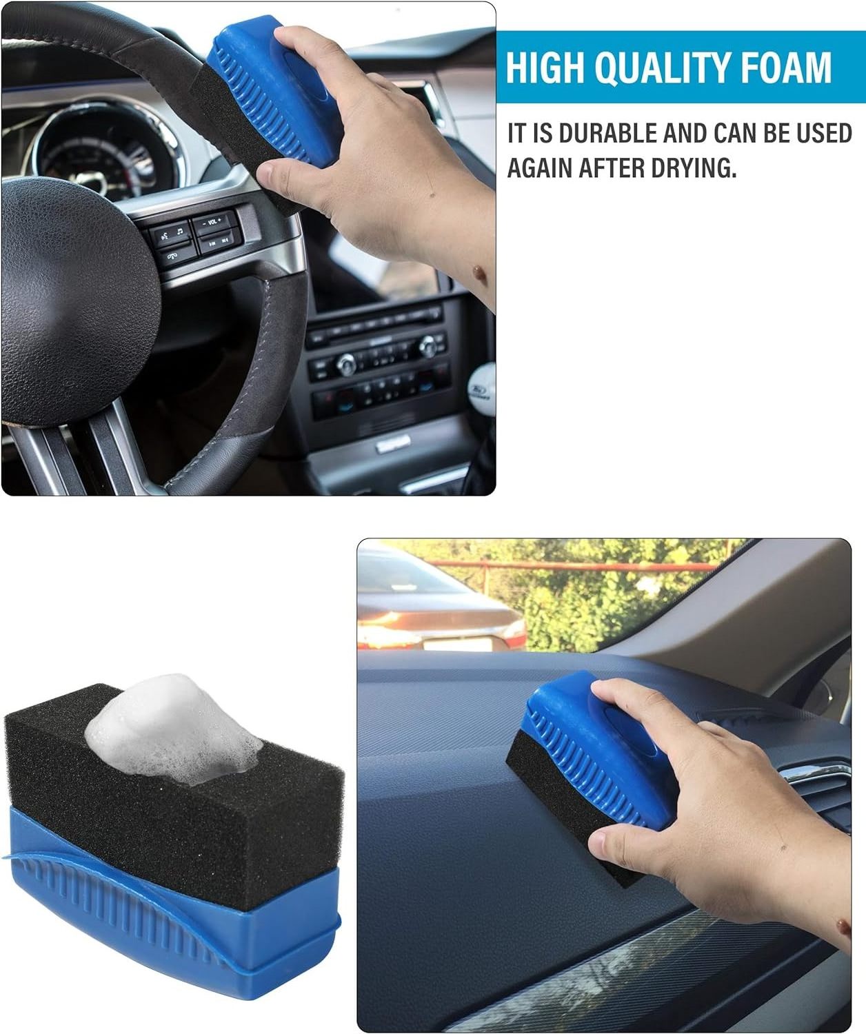 Car Accessories Sponge Foam Brush Tire Sponges for Car Truck Tires Waxing Polishing Cleaning