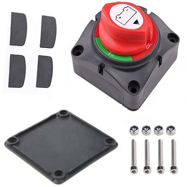 2 position  Battery Switch 12V 24V 48V Battery Disconnect Master Cutoff Switch for Marine Boat RV ATV UTV Vehicles