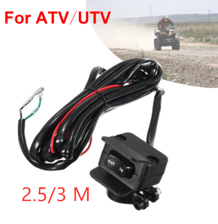 New 2.5/3 Meter Winch Rocker Switch Handlebar Control Warn Harness Kits Full Sealed Switch Connectors For Motorcycle ATV/UTV