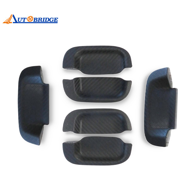 Car Door Handle Rubber Silicon Carbon Style Knob Under Cover Protector 6PCs Set for Suzuki Every DA17V/W Van Accessories