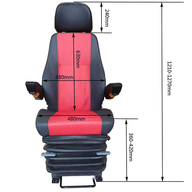 Bus/Train/Heavy Truck/Car Driver Seat Height Adjustment S802 Air Suspension Driver Operator Captain Seats With Lumbar