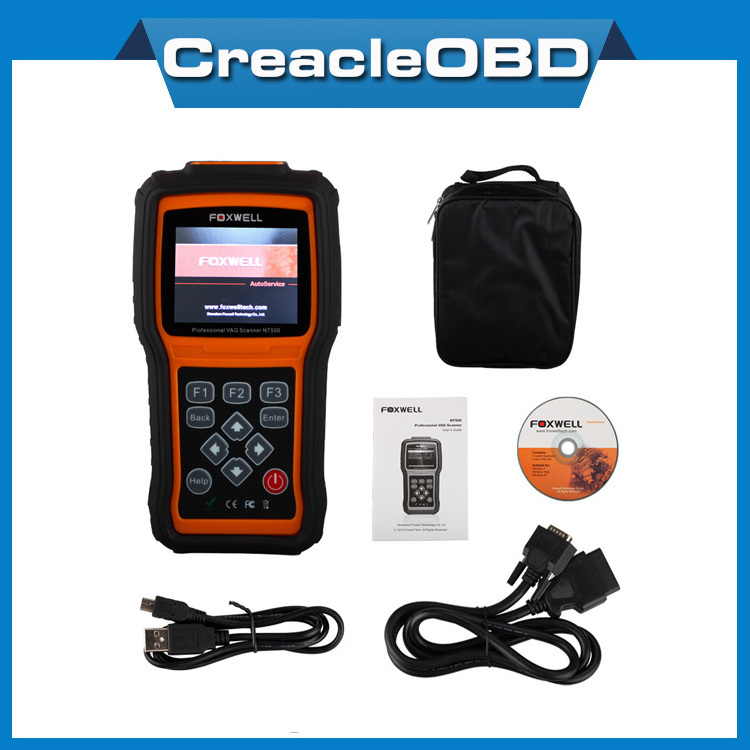 Foxwell NT500 Car OBD2 Scanner Tool Oil Light Reset ABS Airbag SAS SRS For V/W Audi Skoda Seat VAG 1996 Code Reader OBD