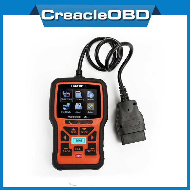 Original Foxwell NT301 Universal Can OBD2 EOBD Check Engine Auto Code Reader Scanner Tool OBD 2 Car Scan Diagnostic Tool OBDII