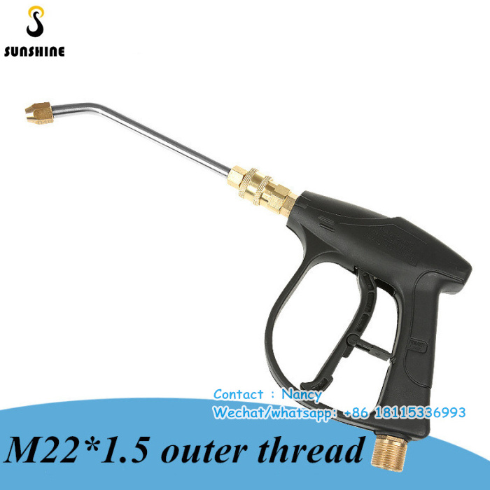 3000PSI High Pressure Car Washing Water Gun With Bent Wand with  Quick Connection Fan Nozzle