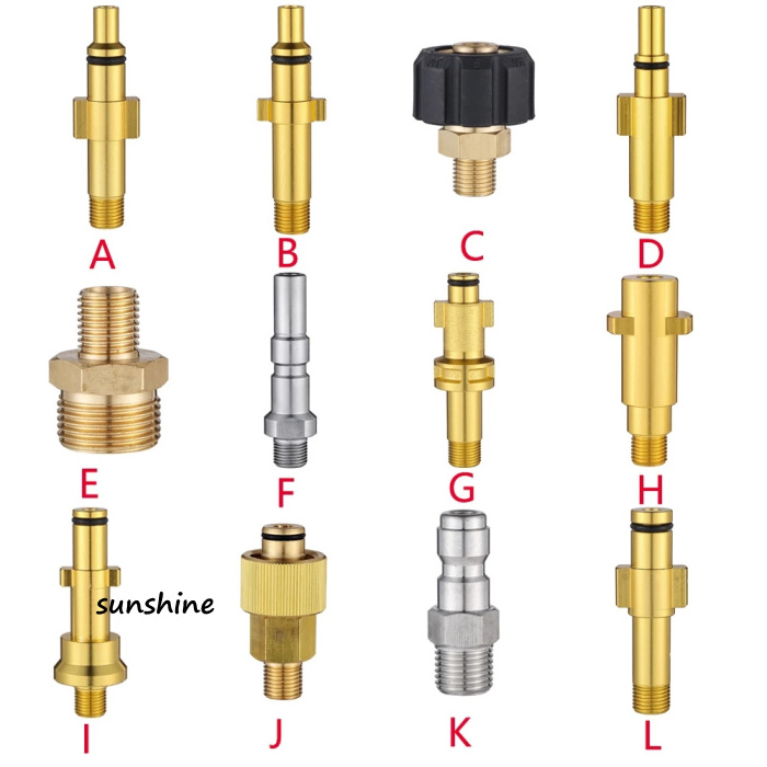 Car Washing High Pressure Washer Soap Foamer Snow Foam Lance Adapter Metal Connector For Foam Cannon with 1/4