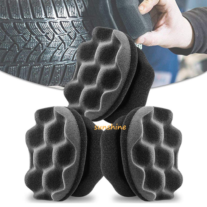 Car Cleaning Hex Grip Tools Handheld Tire Waxing Sponge 3 inch Fit The Wax Bottle Tire Dressing Applicator