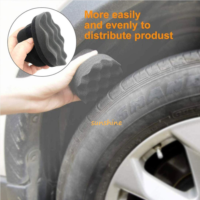 Car Cleaning Hex Grip Tools Handheld Tire Waxing Sponge 3 inch Fit The Wax Bottle Tire Dressing Applicator