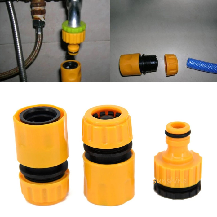 Coupling Adapter Drip Tape Watering Irrigation Faucet Hose Connecter with 1/2'' 3/4'' Male Garden Water Connector