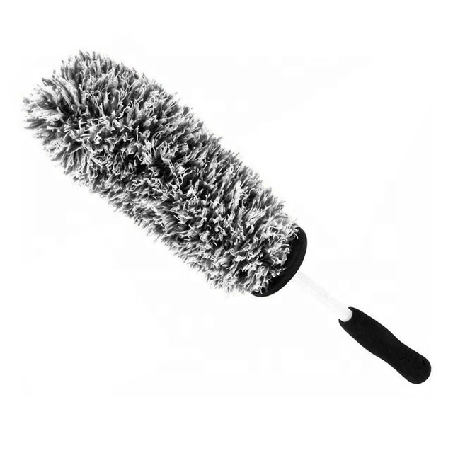 Microfiber Premium Wheels Brush Non-Slip Handle Easy To Cleaning Rims Spokes Wheel Barrel & Brake Caliper Car Wheel Tire Brush