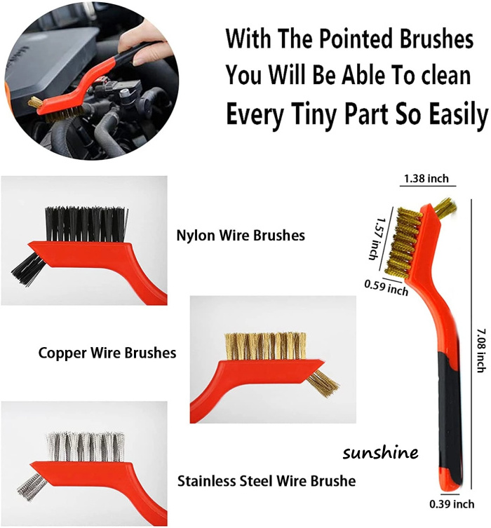 Car Exterior Interior Detail Brush Wash Cleaning Set Polishing Pad Wheel Tire Brush Power Scrubber Brushes Auto Accessories Kit