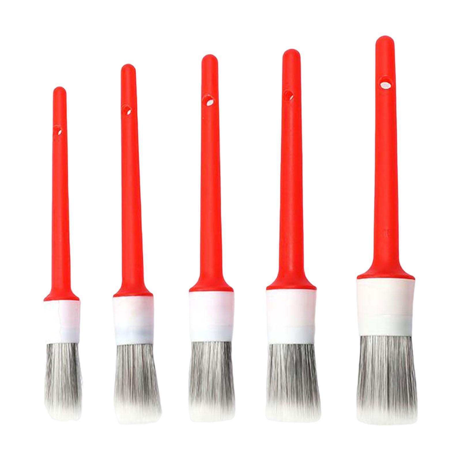 5pcs Universal Car Detailing Cleaning Brush Set Kit for Car Cleaning Interior Exterior Wheel Rims Automotive Clean Brushes Kit