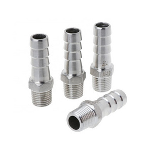 BSP Male Thread 304 Stainless Steel Pipe Fitting x Barb Hose Tail Reducer Pagoda Joint Coupling Connector