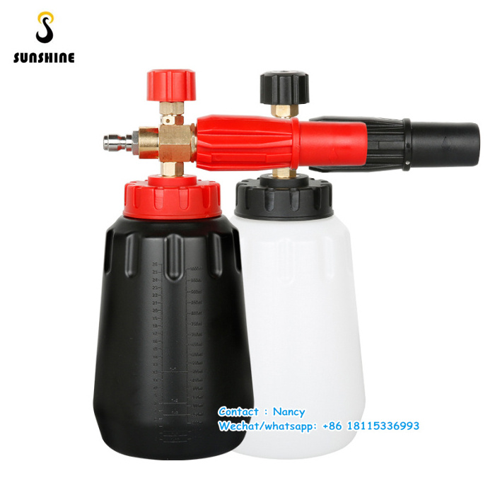 DIY Car Washer Snow Foam Lance 1000ml / High Pressure Soap   cleaner Auto Washing Adjustable Cannon Nozzle Sprayer