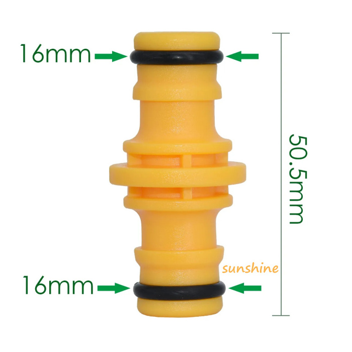 SS  ABS Hose Connector 1/2'' Hose Pipe Connector Double Male Plastic Quick Fix Click On Rubber O Ring For Joint Adapter Extend