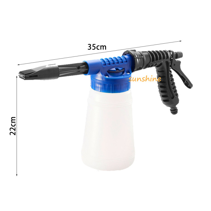 New 1L Plastic Foam Generator with Water Gun Auto Car Washer  Sprayer Garden Hose Washing Cleaning Tools Snow Foam Cannon