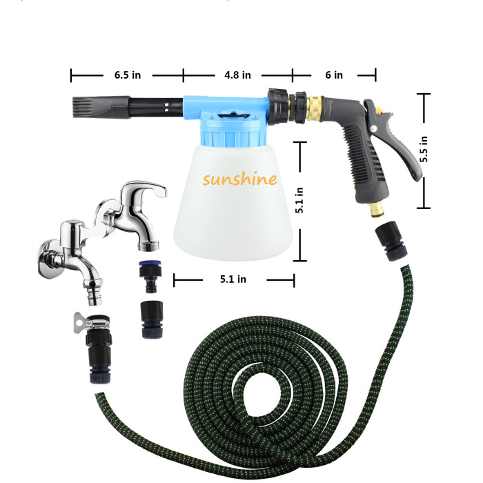 2022 New Adjustable 1L  Foam  Gun Auto Car Washer Nozzle Sprayer Garden Hose Snow Foam Cannon Car Washing  Cleaning Tools