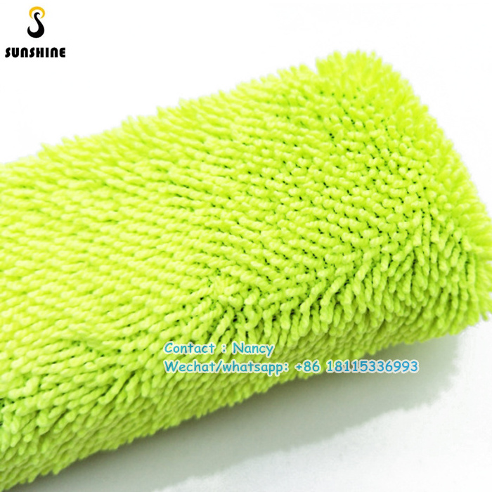 Microfiber Wheel and Rim Wand Brush Long Handle Tire Brush Car Cleaner Wheel Hub Brush Grey Green Colour