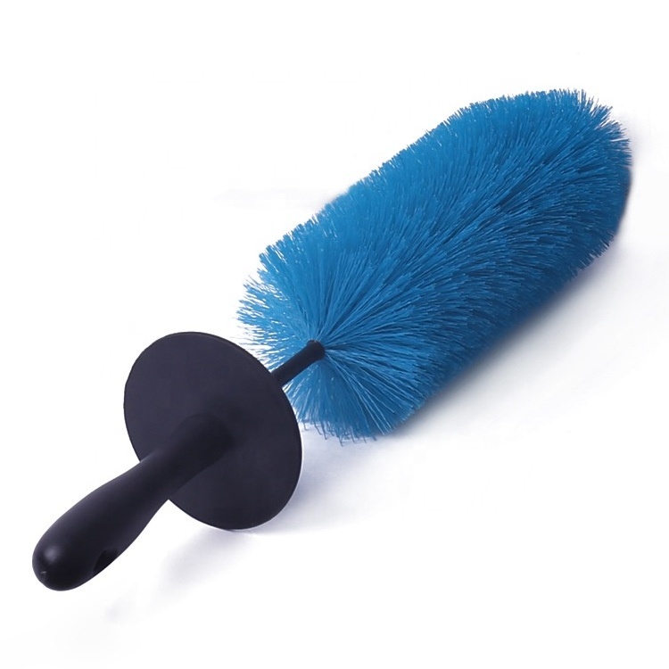 Blue Colour  Automotive Soft Bristle Detailing Brush  Car wheel  cleaning brush with long Handle use for Tire/Rim/Vehicle