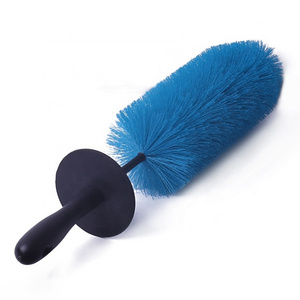 Blue Colour  Automotive Soft Bristle Detailing Brush  Car wheel  cleaning brush with long Handle use for Tire/Rim/Vehicle