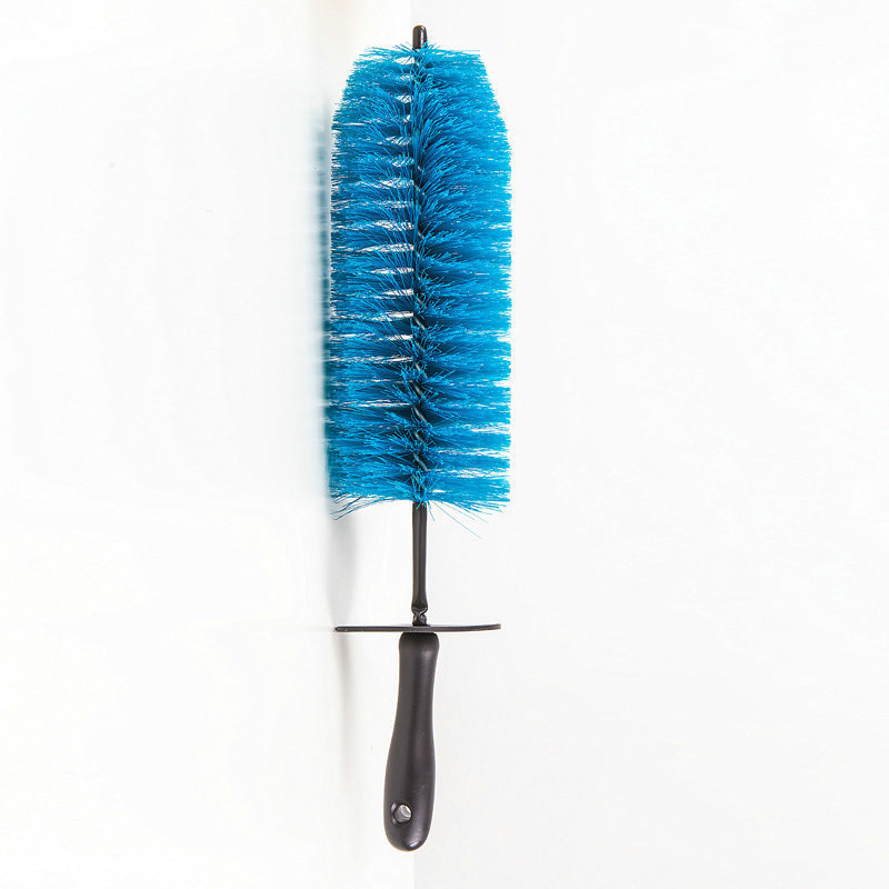 Blue Colour  Automotive Soft Bristle Detailing Brush  Car wheel  cleaning brush with long Handle use for Tire/Rim/Vehicle