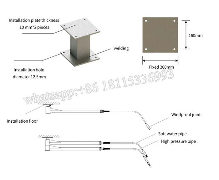 Self Service Car Wash telescopic Ceiling Boom