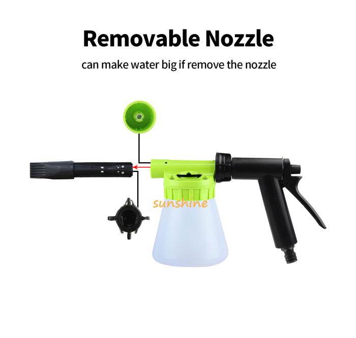 Car Wash High Pressure Foam Cannon Gun Adjustable Nozzle With Foam Bottle For Houses Motorcycles Boats Garden Clean Tool