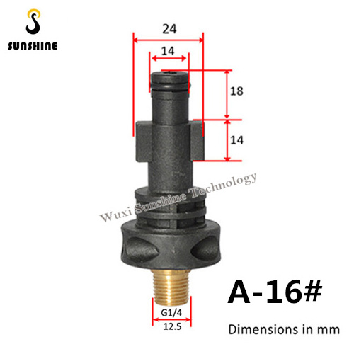 BSP 1/4 Male Connector Snow Foam Lance Foam Cannon Adapter Plastic Bayonet Fitting for K2 K3 K5   Brand  Pressure Car Washer Gun