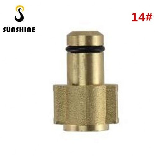 SS Brass Car Washer Adapter High Pressure Soap Foamer For Yili For Texas Foam Cannon Connector For Hitach Snow Foam Lance 14#