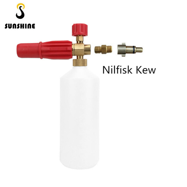 High Quality  1 liter bottle with OEM Hih pressure car washer  Snow  foam cannon /foam  lance nilfisk adapter 6#